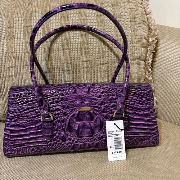 Brahmin Dayan Satchel Heroic Purple Melbourne Bag - Picture 2 of 6